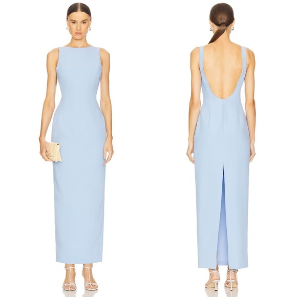 AMANDA UPRICHARD NWT Marbella Maxi Dress in Baby Blue S - Picture 1 of 8